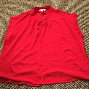 Love J  Red sleeveless Blouse Plus